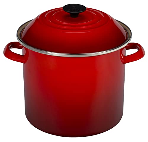 Le Creuset Suppentopf, Emaille, Stahl, 10 qt, Kirschrot von LE CREUSET