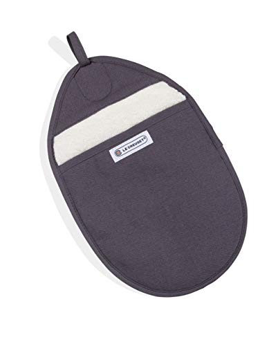 Le Creuset Topflappen mit extra Handgelenkschutz, Einheitsgröße, Perlgrau, Baumwoll-Canvas, Flint Le Creuset Topflappen mit extra Handgelenkschutz, Einheitsgröße, Perlgrau, Baumwoll-Canvas, Flint von LE CREUSET