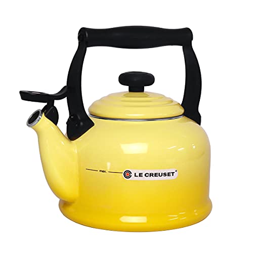 Le Creuset Wasserkessel Tradition, Füllmenge: 2,1 l, Emaillierter Stahl, Citrus, 92000800516000 von LE CREUSET