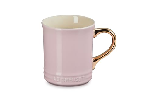 Le Creuset Vancouver Tasse mit goldfarbenem Metallgriff, 400 ml, Chiffon-Rosa von LE CREUSET