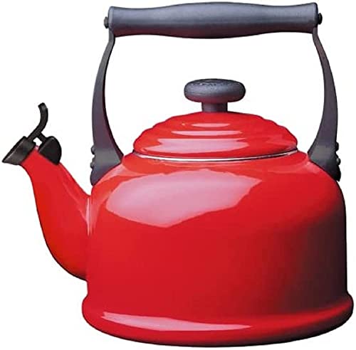 Le Creuset Wasserkessel Tradition, Füllmenge: 2,1 l, Emaillierter Stahl, Kirschrot, 92000800060000 von LE CREUSET