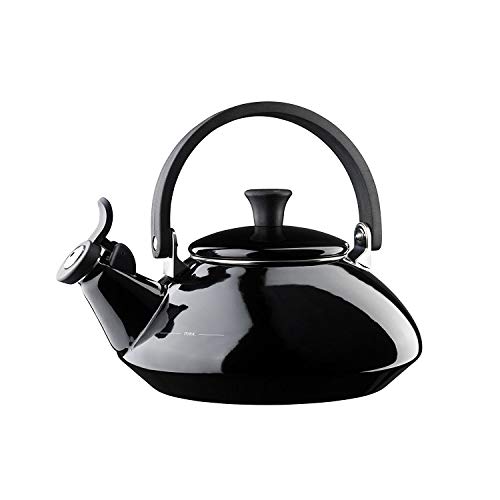 Le Creuset Zen Wasserkessel, Füllmenge: 1,6 l, Emaillierter Stahl, Schwarz glänzend, 92009600140000 von LE CREUSET