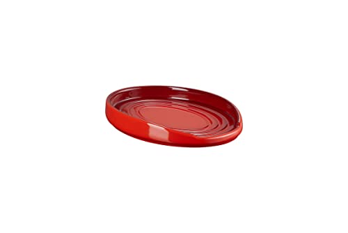 Le Creuset ovale Löffelablage aus Steinzeug, Kirschrot, 71507150600099 von LE CREUSET