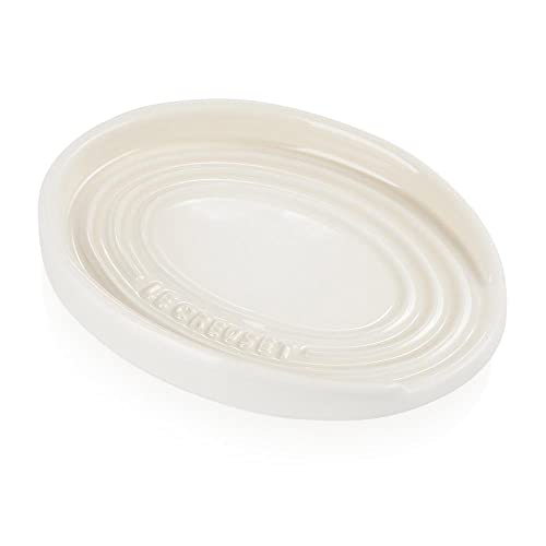 Le Creuset ovale Löffelablage aus Steinzeug, Meringue, 71507157160099, Breit von LE CREUSET