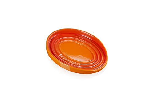 Le Creuset ovale Löffelablage aus Steinzeug, Ofenrot, 71507150900099 von LE CREUSET