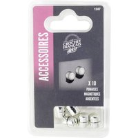Set mit 10 silbernen Reißzwecken LE CROCHET FRANCAIS, Durchmesser 10 mm Centrale Brico Set mit 10 silbernen Reißzwecken LE CROCHET FRANCAIS, Durchmesser 10 mm Centrale Brico von LE CROCHET FRANCAIS