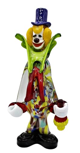 LE GEMME DI VENEZIA Clown Murano Glass Höhe 28 cm Made in Italy Clown F451 (Schleife) von LE GEMME DI VENEZIA