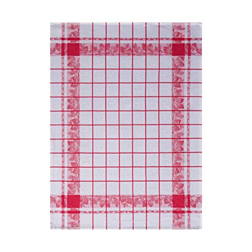 Das Jacquard Francais 65047 Geschirrtuch Erdbeeren Baumwolle rot 80 x 60 cm von LE JACQUARD FRANÇAIS