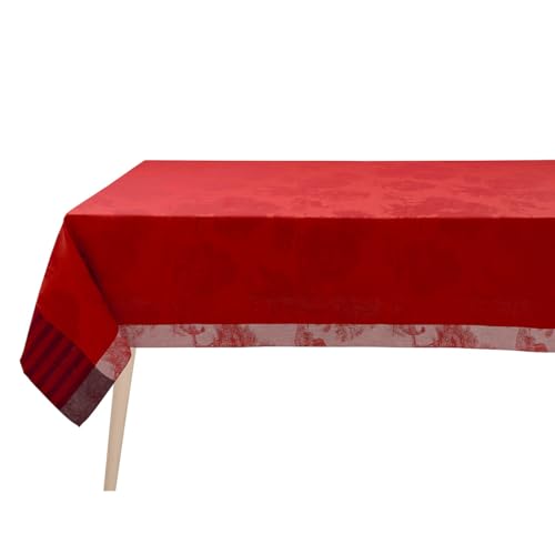 LE JACQUARD FRANÇAIS 29026 Tischdecke Souveraine Carmin 120x120 cm Leinen von LE JACQUARD FRANÇAIS