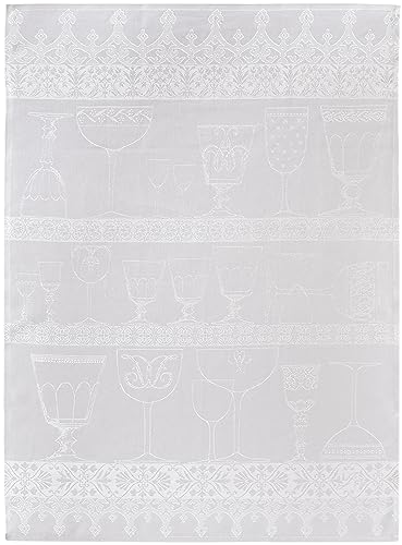 Le Jacquard Français 16214 Gläsertuch Cristal Blanc 60x80 cm Leinen von Le Jacquard Français