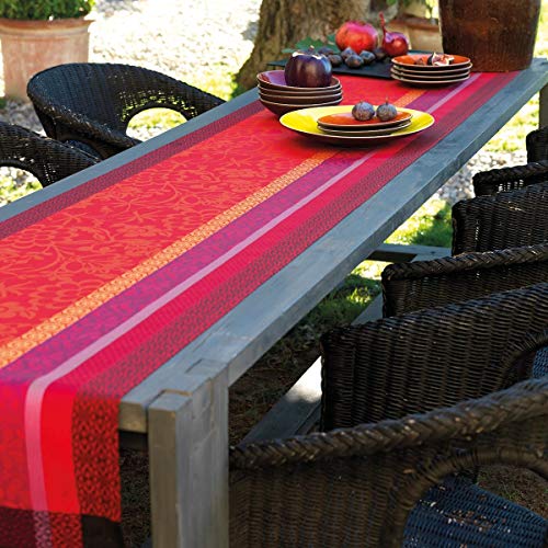 Le Jacquard Français 17710 Tischläufer Provence Gariguette 55 x 150 cm von LE JACQUARD FRANÇAIS
