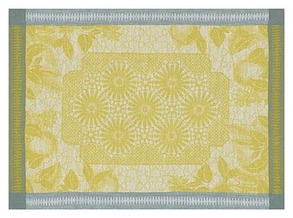 Le Jacquard Français 25191 Tischsets (2er Set) Jardin De Orient Cedrat 50X36 cm von LE JACQUARD FRANÇAIS