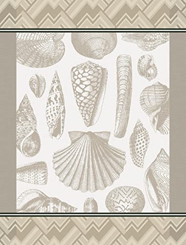 Le Jacquard Français 27513 Geschirrtuch Coquillages Sable 80X60 cm Baumwolle von LE JACQUARD FRANÇAIS