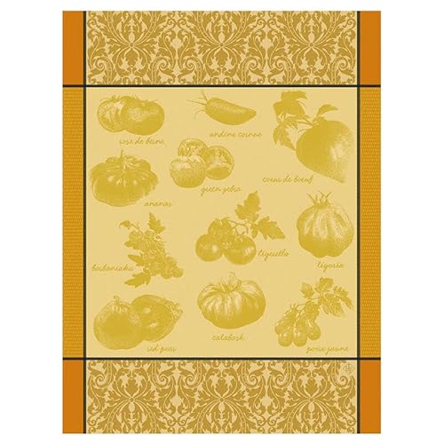 Le Jacquard Français 28548 Geschirrtuch Tomates Jaune 80X60 cm Baumwolle von LE JACQUARD FRANÇAIS