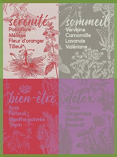 LE JACQUARD FRANÇAIS 28977 Geschirrtuch Sérénités Passiflore 60x80 cm Baumwolle von LE JACQUARD FRANÇAIS