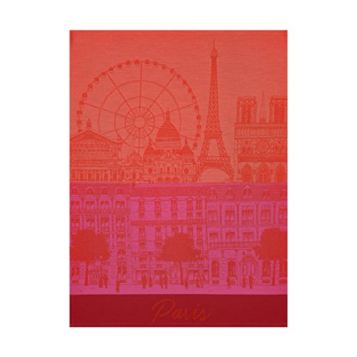 Le Jacquard Francais Geschirrtuch 100% gekämmte Baumwolle Kiss Paris Panorama 60 x 80 60 x 80 x 0,1 cm von LE JACQUARD FRANÇAIS