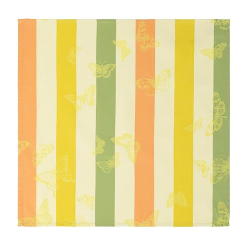 Le Jacquard Français Servietten (4X Set) Bal des Papillons Citrus 50x50 cm Baumwolle von LE JACQUARD FRANÇAIS