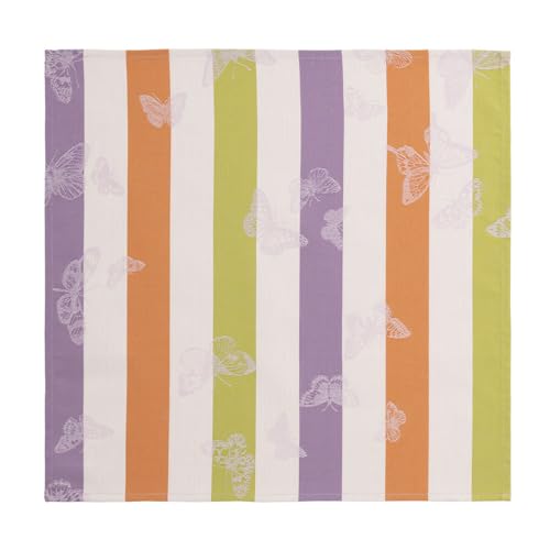 Le Jacquard Français Servietten (4X Set) Bal des Papillons Lilas 50x50 cm Baumwolle von LE JACQUARD FRANÇAIS