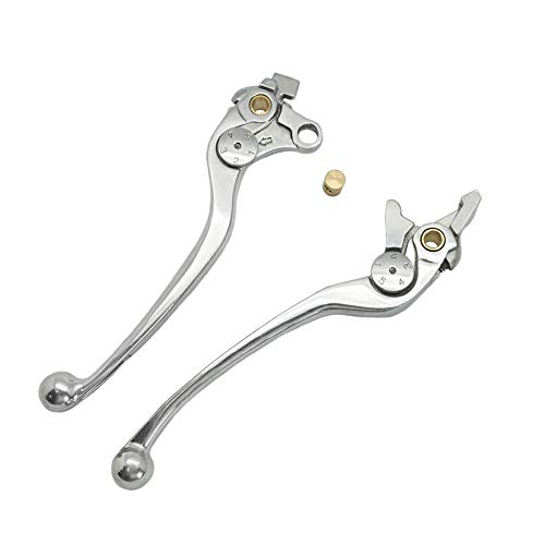 LE LEFOSSI Motorrad Ersatzbremskupplung Handhebelsätze Paare Für Kompatibel mit Suzuki GSF 1250 Bandit 2007-2014 GSF 1200 2001-2006 GSX 650 F 2008-2012 GSX 1400 2001-2007 Polished Silver von LE LEFOSSI