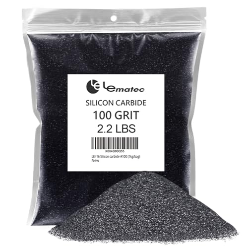 LE LEMATEC Siliziumkarbid #100 Sandstrahlmedien zum Trommeln, Polieren und Oberflächenvorbereitung, 1,0 kg Beutel (LEI-16) von LE LEMATEC