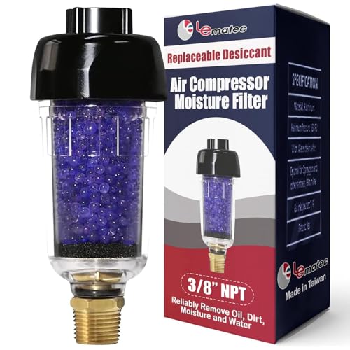 LE LEMATEC ZN312E-3 3/8-Zoll-NPT-Luftfiltertrockner, schränkt den Luftstrom nicht ein, für Luftkompressoren und Druckluftwerkzeuge LE LEMATEC ZN312E-3 3/8-Zoll-NPT-Luftfiltertrockner, schränkt den Luftstrom nicht ein, für Luftkompressoren und Druckluftwerkzeuge von LE LEMATEC