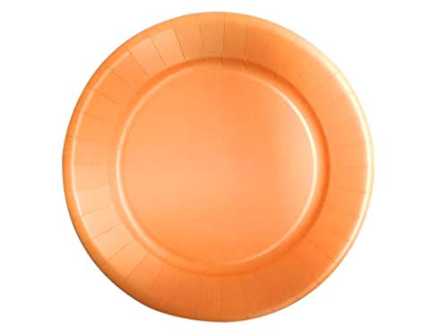 20 Teller aus kompostierbarem Karton, Durchmesser 18 cm, 100 % Natur Orange von LE NAPPAGE ARTS DE LA TABLE