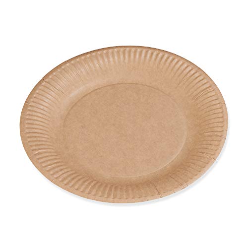 LE NAPPAGE ARTS DE LA TABLE 50 Pappteller aus FSC®, 23 cm, Hellbraun (Kraftpapier) von LE NAPPAGE ARTS DE LA TABLE