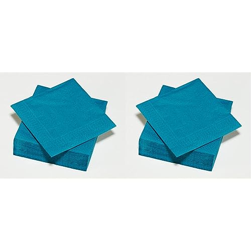 Le Nappage 50 Servietten, aus Watte, 33 x 33 cm, 2-lagig, FSC Entenblau, Zellulose, 33 x 33 cm (Packung mit 2) von LE NAPPAGE ARTS DE LA TABLE