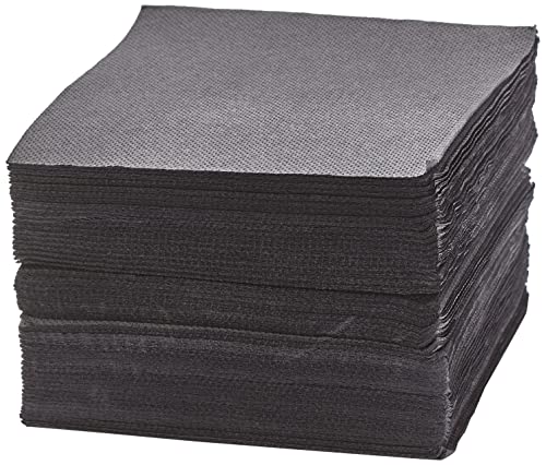 Le Nappage - Papierservietten Tex Touch - Farbe Schwarz - FSC®-zertifizierte Servietten - Recycelbar und biologisch abbaubar - Packung mit 50 schwarzen Servietten Größe 25 x 24 cm von LE NAPPAGE ARTS DE LA TABLE