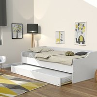 Le Quai Des Affaires - Ausziehbett sweet 90x190 + 2 Lattenroste + 1 Bettschublade / Weiß/ 193x95x64 von LE QUAI DES AFFAIRES
