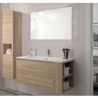 Le Quai Des Affaires - Set vesna Möbel + Waschbecken + Spiegel + Säule / Gebleichte Eiche/ Le Quai Des Affaires - Set vesna Möbel + Waschbecken + Spiegel + Säule / Gebleichte Eiche/ von LE QUAI DES AFFAIRES