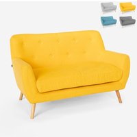 2-Sitzer Stoffsofa modernes Design skandinavischen Stil Irvine - Gelb von LE ROI DU RELAX