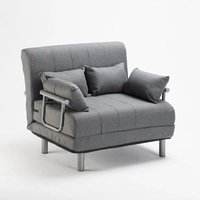 Deborah Twin 1,5-Sitzer Stoff Schlafsessel Schlafsofa klappbar - Grau Deborah Twin 1,5-Sitzer Stoff Schlafsessel Schlafsofa klappbar - Grau von LE ROI DU RELAX