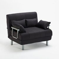 Deborah Twin 1,5-Sitzer Stoff Schlafsessel Schlafsofa klappbar - Schwarz Deborah Twin 1,5-Sitzer Stoff Schlafsessel Schlafsofa klappbar - Schwarz von LE ROI DU RELAX