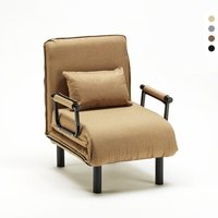 Deborah klappbarer Schlafsessel aus Stoff - Beige Deborah klappbarer Schlafsessel aus Stoff - Beige von LE ROI DU RELAX
