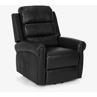 Isabel elektrisch beheizter Massagesessel mit Rädern - Schwarz von LE ROI DU RELAX