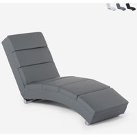 Moderner gepolsterter Kunstleder-Sessel Dijon - Grau von LE ROI DU RELAX