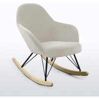 Modernes Design Eiffel Schaukelstuhl Samt Metall Holz Rocking - Beige Modernes Design Eiffel Schaukelstuhl Samt Metall Holz Rocking - Beige von LE ROI DU RELAX