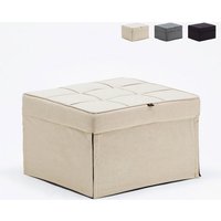 Sweet Relax Stoff Pouf Klappsessel Bett - Beige von LE ROI DU RELAX