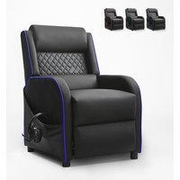 Verstellbarer Gaming Stuhl mit Fußstütze Kunstleder Challenge - Blau Verstellbarer Gaming Stuhl mit Fußstütze Kunstleder Challenge - Blau von LE ROI DU RELAX