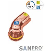 Bonomi sanpro cupressk Pressfitting Kupfer 45° Winkel - Bogen innen - außen v 28 von LE SANITAIRE