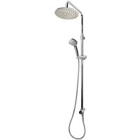 Duschsystem TWIN II, komplett mit Regendusche Höhe variabel, hochwertig verchromt von LE SANITAIRE