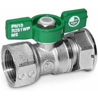 Le Sanitaire - Giacomini Kugelhahn für Wasserzähler Qn 1,5 dvgw Flügelgriff 3/4'' üw x 3/4'' ig R251WX074 von LE SANITAIRE