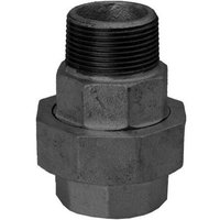 Hermann Schmidt Temperguss Verschraubung DN 32, 1 1/4" schwarz, konisch dichtend, Innengewinde/Aussengewinde von LE SANITAIRE