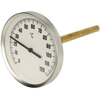 Le Sanitaire - Bimetall Zifferblatt Thermometer 0-120°C 150mm Sensor mit 100mm Gehäuse von LE SANITAIRE