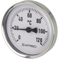 Bimetall Zifferblatt Thermometer 0-120°C 63 mm Sensor mit 80 mm Gehäuse von LE SANITAIRE
