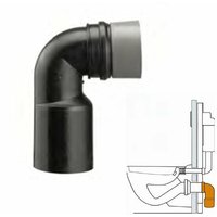 Le Sanitaire - Wand wc Anschlussbogen DN90 schwarz 90 Grad, inkl. Bauschutz von LE SANITAIRE