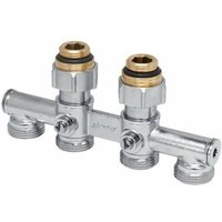 Le Sanitaire - Simplex 4-fach Hahnblock Durchgang für Heizkörper mit Muffengewinde ½'' DN15 F10058 von LE SANITAIRE