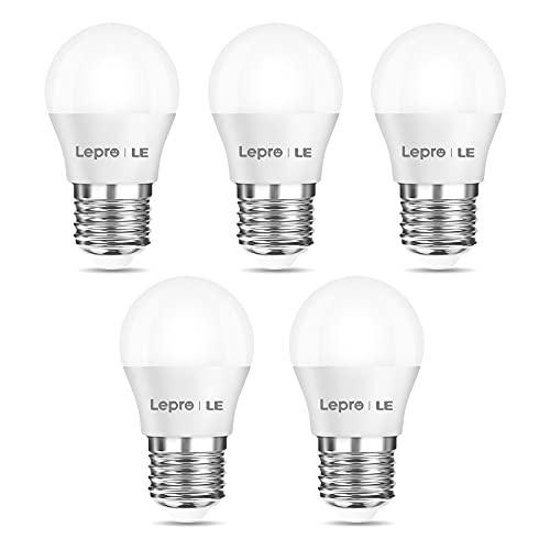 Lepro E27 LED Warmweiss Glühbirne, 2.5 Watt G45 LED Lampe E27, ersetzt 25W Halogenlampe, 250 Lumen Leuchtmittel, 2700 Kelvin Warmweiß, 180° Abstrahlwinkel Energiesparlampe, 5 Stück von Lepro