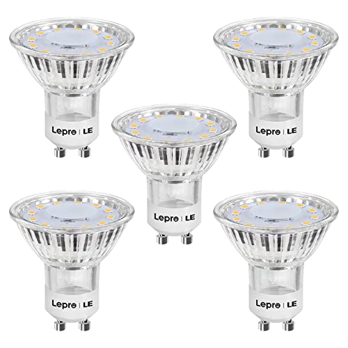 Lepro GU10 LED Lampe, 3W 250 Lumen LED Leuchtmittel, 2700 Kelvin Warmweiß, 100 Grad Abstrahlwinkel, 5er Pack von Lepro